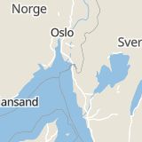 Karta som med röd fyrkant ramar in Vänersborg, Regementsgatan, Strömstad, Västra Götalands län