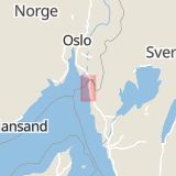Karta som med röd fyrkant ramar in Strömstad, Västra Götalands län