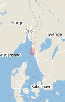 Översiktskarta som visar hela Sverige med en markör som visar ungefär var händelsen inträffat