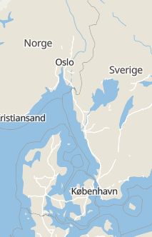 Översiktskarta som visar hela Sverige med en markör som visar ungefär var händelsen inträffat