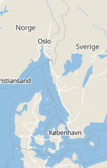 Översiktskarta som visar hela Sverige med en markör som visar ungefär var händelsen inträffat
