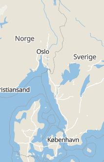 Översiktskarta som visar hela Sverige med en markör som visar ungefär var händelsen inträffat