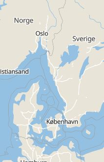 Översiktskarta som visar hela Sverige med en markör som visar ungefär var händelsen inträffat