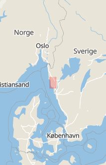 Översiktskarta som visar hela Sverige med en markör som visar ungefär var händelsen inträffat