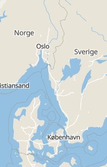 Översiktskarta som visar hela Sverige med en markör som visar ungefär var händelsen inträffat