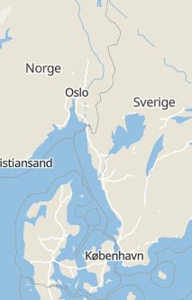 Översiktskarta som visar hela Sverige med en markör som visar ungefär var händelsen inträffat