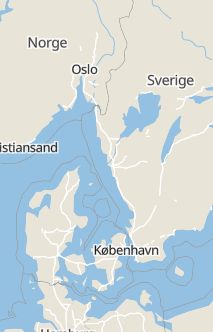 Översiktskarta som visar hela Sverige med en markör som visar ungefär var händelsen inträffat