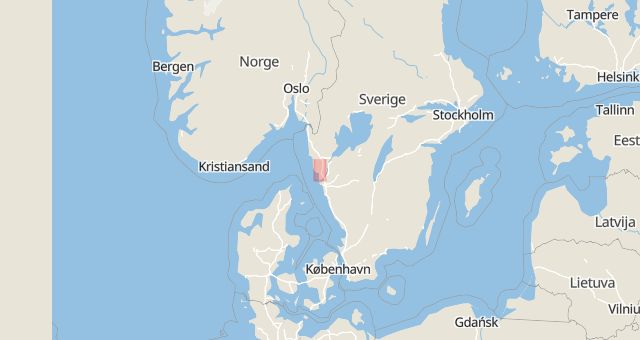 Karta som med röd fyrkant ramar in Tjörnbron, Tjörn, Västra Götalands län