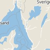 Karta som med röd fyrkant ramar in Bagarevägen, Novavägen, Jörlanda, Stenungsund, Västra Götalands län