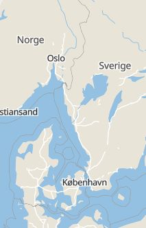 Översiktskarta som visar hela Sverige med en markör som visar ungefär var händelsen inträffat