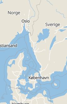Översiktskarta som visar hela Sverige med en markör som visar ungefär var händelsen inträffat