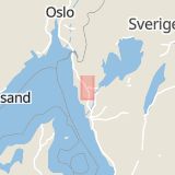 Karta som med röd fyrkant ramar in Bergsvägen, Uddevalla, Västra Götalands län