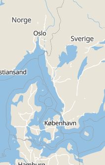 Översiktskarta som visar hela Sverige med en markör som visar ungefär var händelsen inträffat