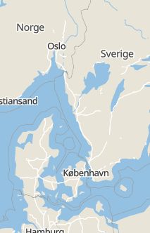 Översiktskarta som visar hela Sverige med en markör som visar ungefär var händelsen inträffat