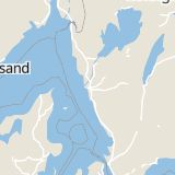 Karta som med röd fyrkant ramar in Biskopsgården, Göteborg, Västra Götalands län