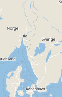 Översiktskarta som visar hela Sverige med en markör som visar ungefär var händelsen inträffat