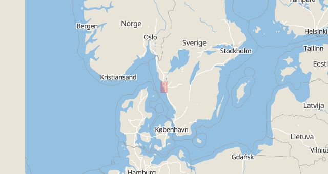 Karta som med röd fyrkant ramar in Elof Lindälvs Gata, Göteborg, Västra Götalands län