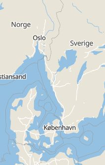 Översiktskarta som visar hela Sverige med en markör som visar ungefär var händelsen inträffat