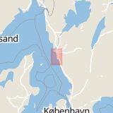 Karta som med röd fyrkant ramar in Kullavik, Kungsbacka, Brogård, Halmstad, Hallands län