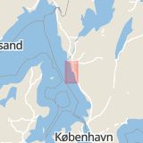 Karta som med röd fyrkant ramar in Valldavägen, Kungsbacka, Hallands län