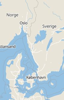 Översiktskarta som visar hela Sverige med en markör som visar ungefär var händelsen inträffat