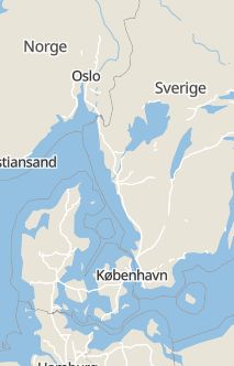 Översiktskarta som visar hela Sverige med en markör som visar ungefär var händelsen inträffat