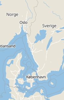 Översiktskarta som visar hela Sverige med en markör som visar ungefär var händelsen inträffat