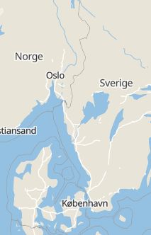Översiktskarta som visar hela Sverige med en markör som visar ungefär var händelsen inträffat