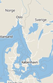 Översiktskarta som visar hela Sverige med en markör som visar ungefär var händelsen inträffat