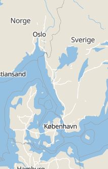 Översiktskarta som visar hela Sverige med en markör som visar ungefär var händelsen inträffat