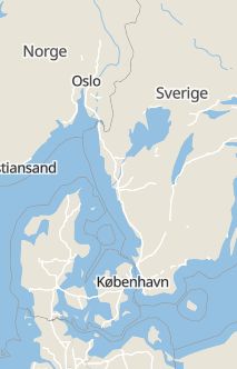 Översiktskarta som visar hela Sverige med en markör som visar ungefär var händelsen inträffat