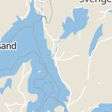 Karta som med röd fyrkant ramar in Rävebergsvägen, Lövgärdet, Göteborg, Västra Götalands län