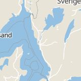 Karta som med röd fyrkant ramar in Nödinge, Ale, Västra Götalands län