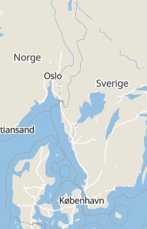 Översiktskarta som visar hela Sverige med en markör som visar ungefär var händelsen inträffat