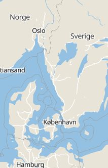 Översiktskarta som visar hela Sverige med en markör som visar ungefär var händelsen inträffat