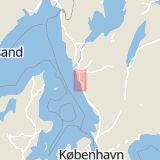 Karta som med röd fyrkant ramar in Sjöallén, Kungsgatan, Kungsbacka, Hallands län