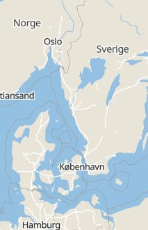 Översiktskarta som visar hela Sverige med en markör som visar ungefär var händelsen inträffat