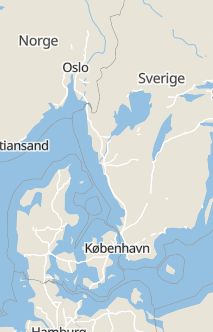 Översiktskarta som visar hela Sverige med en markör som visar ungefär var händelsen inträffat
