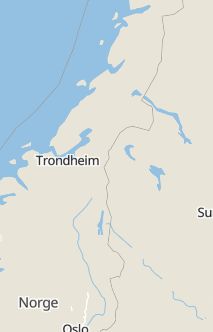 Översiktskarta som visar hela Sverige med en markör som visar ungefär var händelsen inträffat