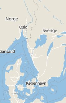 Översiktskarta som visar hela Sverige med en markör som visar ungefär var händelsen inträffat