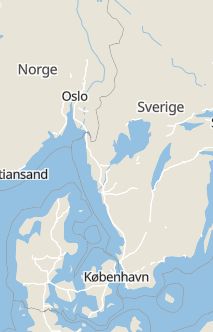 Översiktskarta som visar hela Sverige med en markör som visar ungefär var händelsen inträffat
