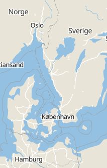Översiktskarta som visar hela Sverige med en markör som visar ungefär var händelsen inträffat