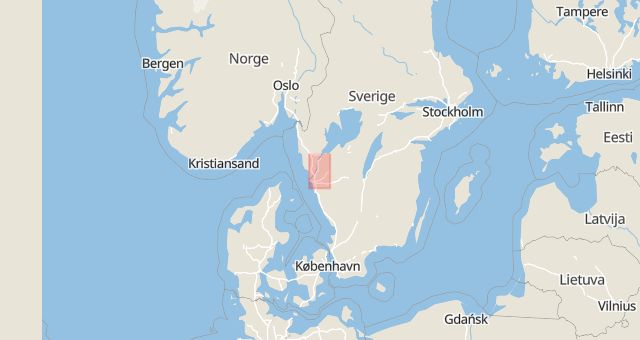 Karta som med röd fyrkant ramar in Ale, Västra Götalands län