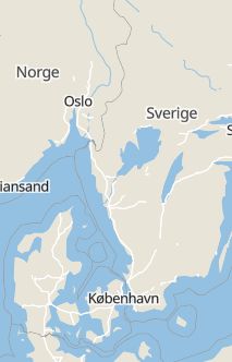 Översiktskarta som visar hela Sverige med en markör som visar ungefär var händelsen inträffat