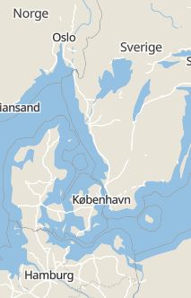 Översiktskarta som visar hela Sverige med en markör som visar ungefär var händelsen inträffat