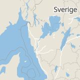 Karta som med röd fyrkant ramar in Strandgatan, Trollhättan, Danska Vägen, Göteborg, Västra Götalands län