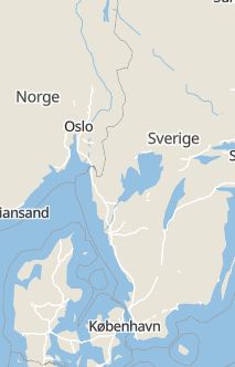 Översiktskarta som visar hela Sverige med en markör som visar ungefär var händelsen inträffat