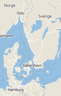 Översiktskarta som visar hela Sverige med en markör som visar ungefär var händelsen inträffat