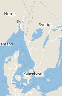 Översiktskarta som visar hela Sverige med en markör som visar ungefär var händelsen inträffat