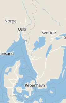 Översiktskarta som visar hela Sverige med en markör som visar ungefär var händelsen inträffat